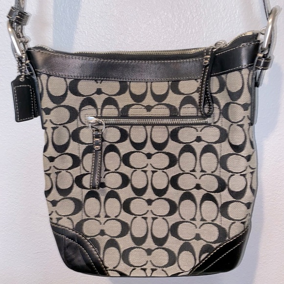 Black and Grey Coach Crossbody! - Picture 1 of 4